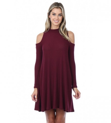 BQU D1704 SHIFT DRESS BURGUNDY M