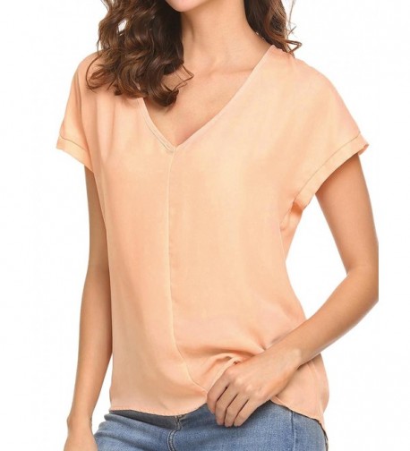 Finejo Womens Chiffon Asymmetrical T Shirt