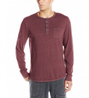 Men's Raw Edge Henley - Smoked Carmine - CC12EKJE6IP