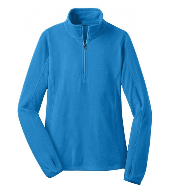 Ladies Microfleece 1/2-Zip Pullover Sweatshirts in Sizes: XS-4XL ...