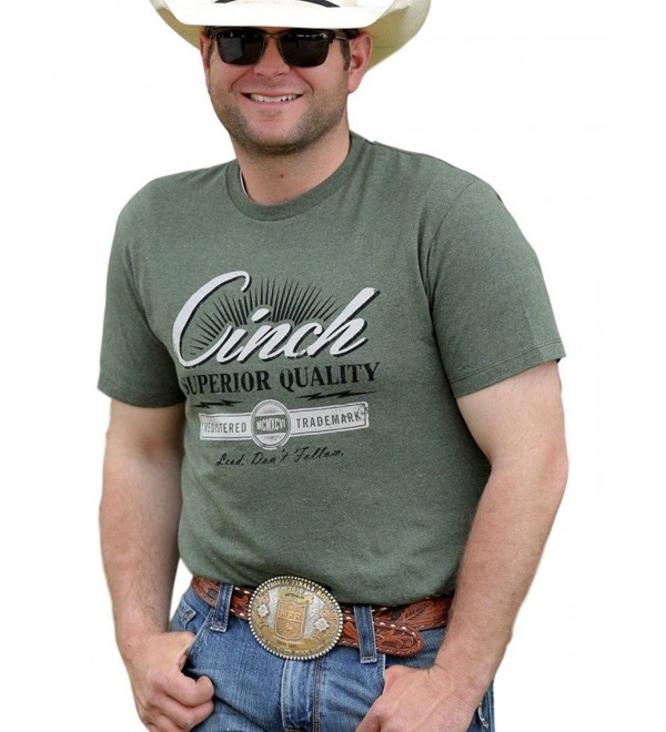 Cinch Apparel Mens Heather Green