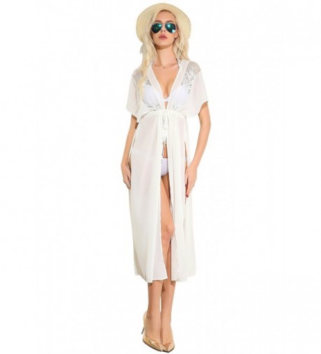 DQdq Womens Chiffon Swimsuit Cardigan