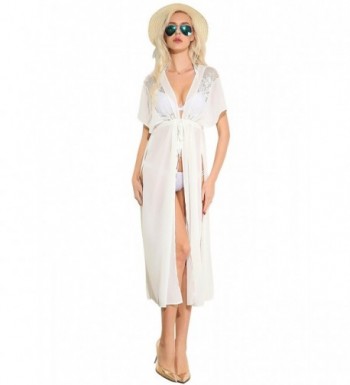 DQdq Womens Chiffon Swimsuit Cardigan