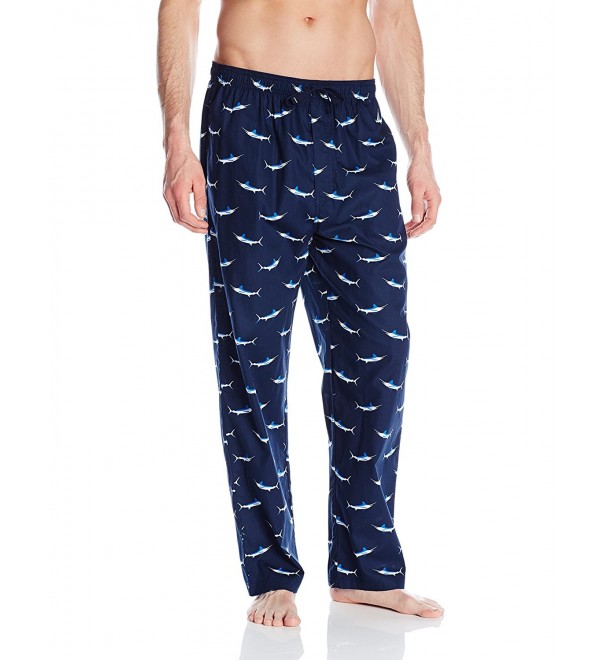 Men's Swordfish Print Woven Pant - Navy - CZ12BZQR5MF