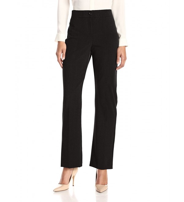 New York Women's Bistretch Tummy Straight-Leg Pant - Black - CV11PM6BYU9