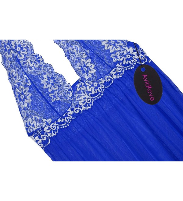 Women Outfits Halter Lingerie Mini Nightwear Lace Babydoll - Blue ...