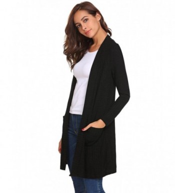 Womens Hi Lo Draped Cardigan Sweater