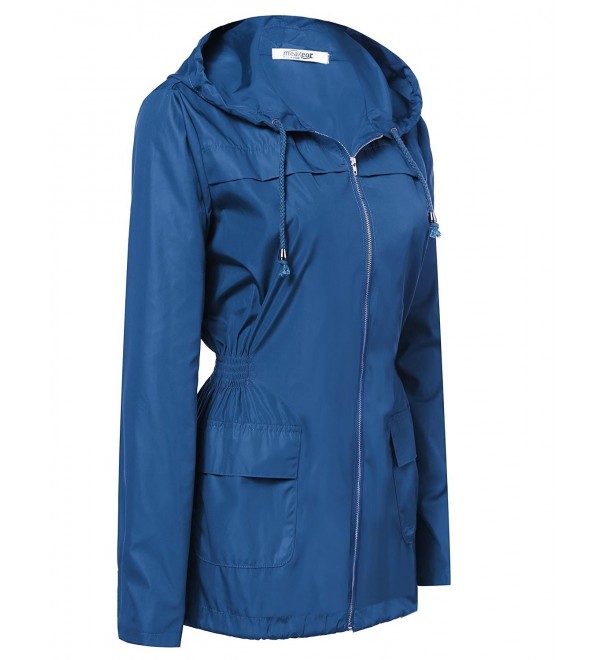 Women's Hooded Lightweigt Waterproof Rainwear Outdoor Long Slim ...