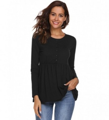 Elever Womens Sleeve Neck Blouse