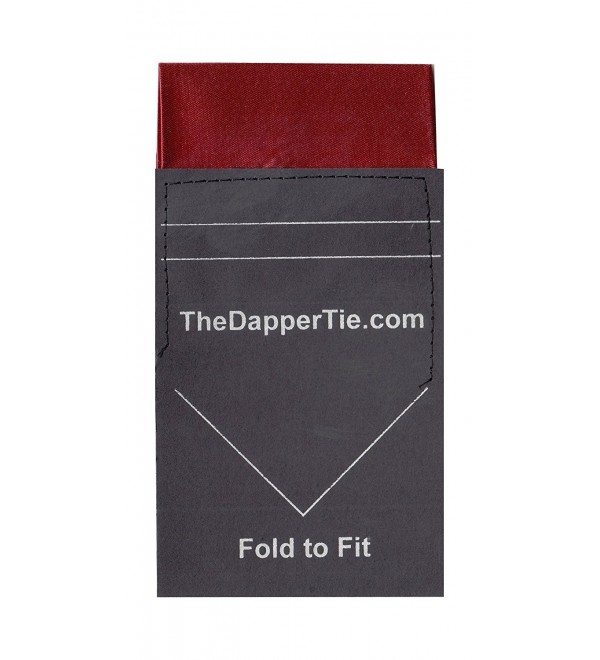 TheDapperTie Folded Pocket Square Burgundy