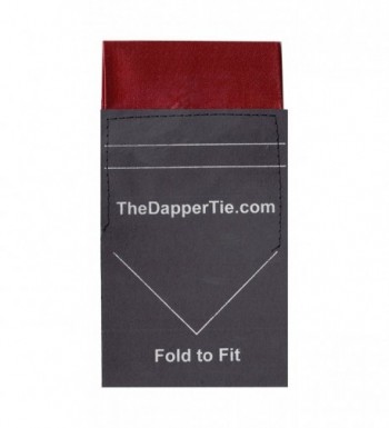TheDapperTie Folded Pocket Square Burgundy