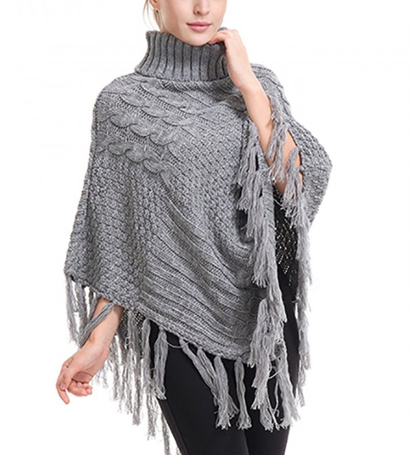 Anatoky Turtleneck Sleeves Sweater Tassels