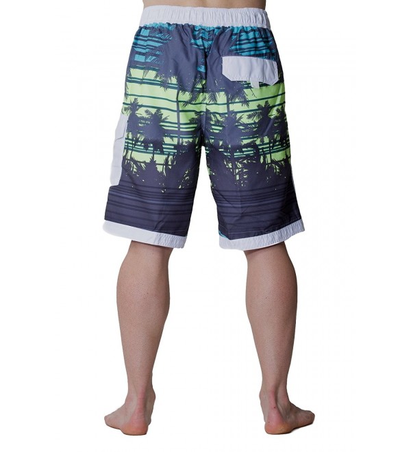 Men's Hybrid Boardshorts with mesh lining - Isla Palms - Slate ...