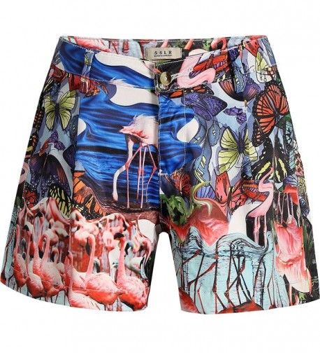 SSLR Flamingos Pleated Hawaiian Multicolor