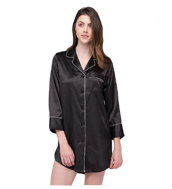 SexyTown Womens Sleepshirt Button Front Nightshirts