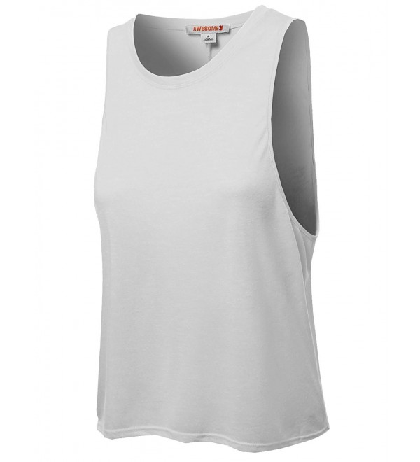 Casual Cute Sleeveless T Shirts White