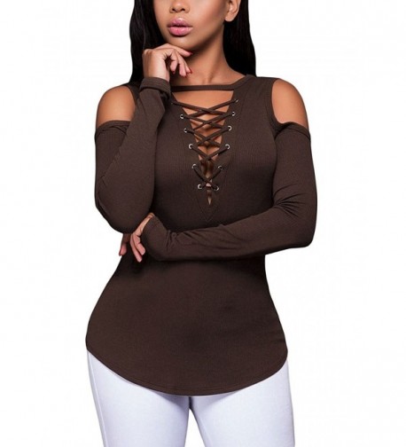 Sleeve Shoulder Strappy Cutout Coffee XL