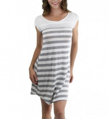 ToBeInStyle Womens Striped Pajama Dress