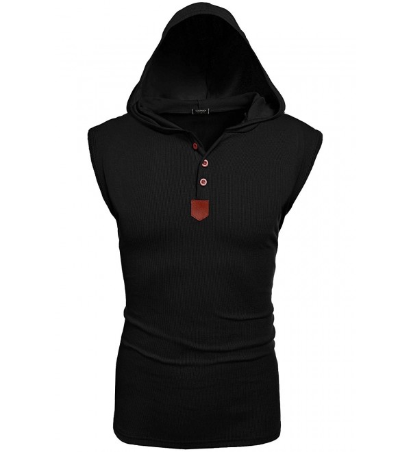 Coofandy Casual Hooded Sleeveless X Large