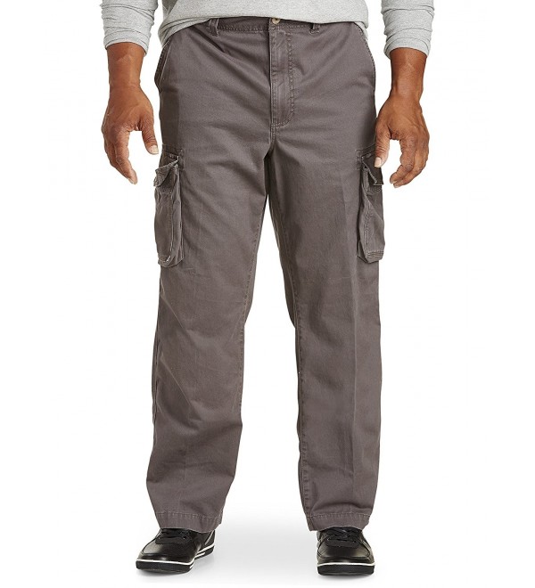 DXL Big and Tall Military Cargo Pants - Dark Grey - CN18C8Q063M