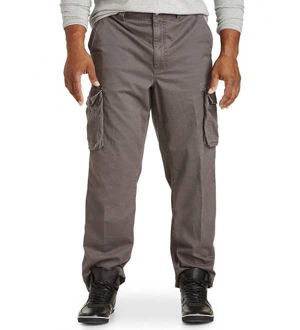 DXL Big and Tall Military Cargo Pants - Dark Grey - CN18C8Q063M