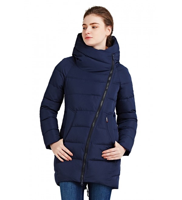 Women's Thick Winter Jacket Quilted Coat Women's Down Jacket - Blue ...