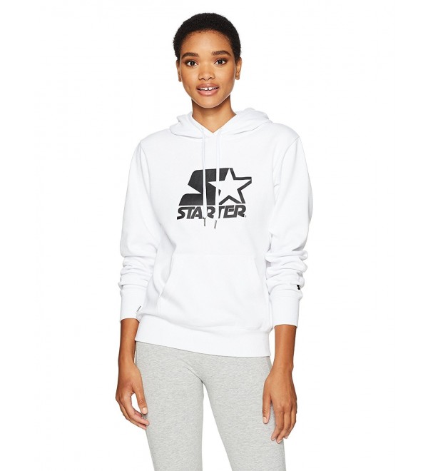 Women's Pullover Logo Hoodie- Exclusive - White With Black Logo ...