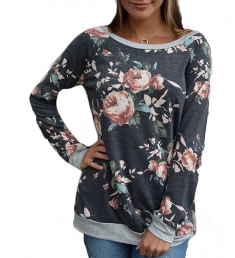 Minipeach Womens Sleeve Floral T Shirts