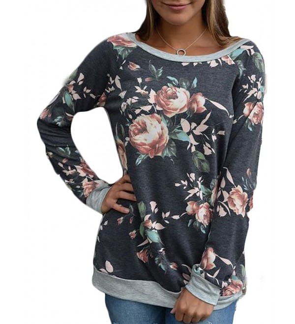 Minipeach Womens Sleeve Floral T Shirts