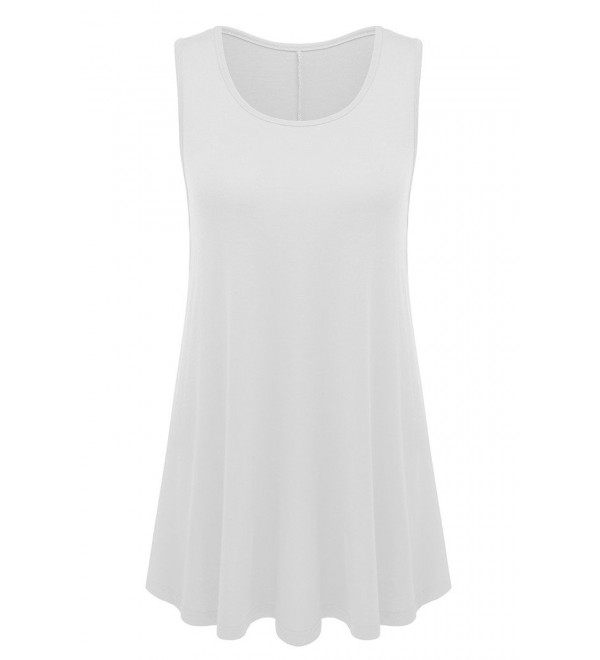 Womens Solid Sleeveless Flared Medium