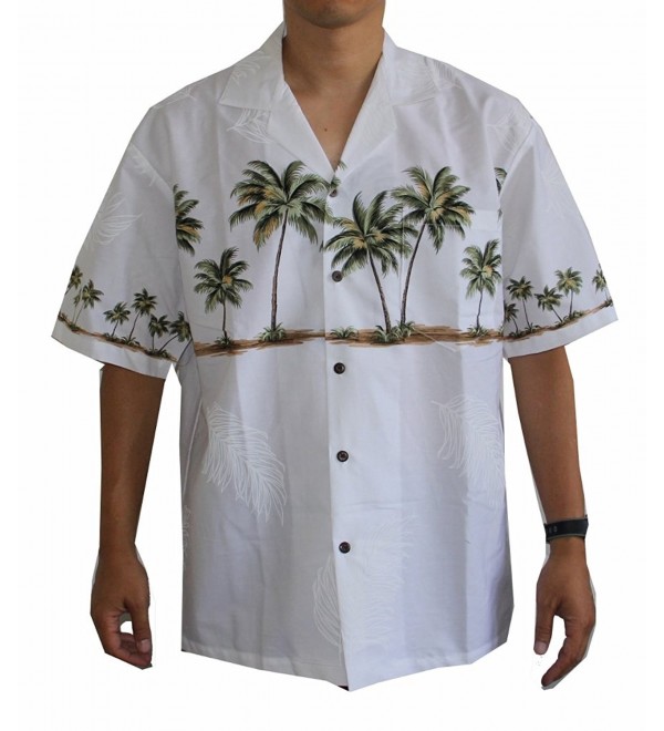 HAWAIIAN TREES ALOHA SHIRT WHITE