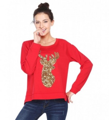 ThinIce Womens Christmas Sweatshirt Reindeer