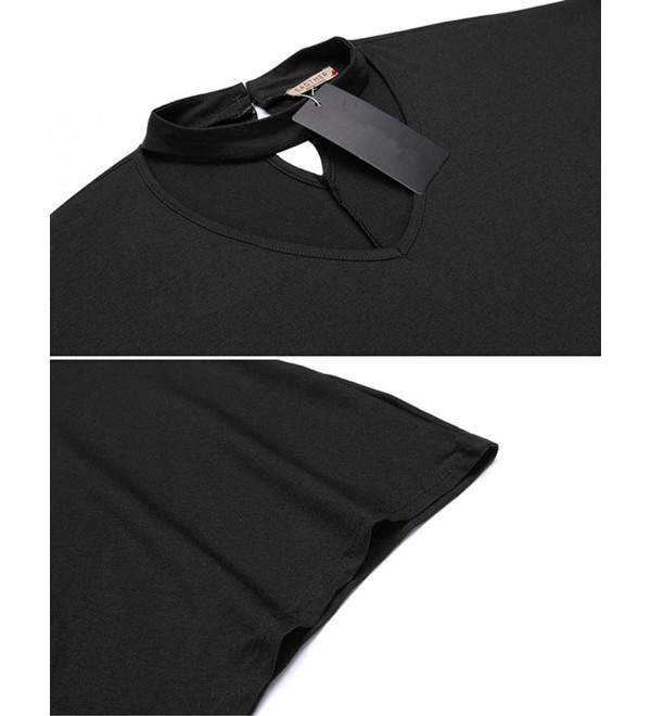 Womens Solid Short Sleeve V-Neck Dolman Top with Side Shrring - Black ...