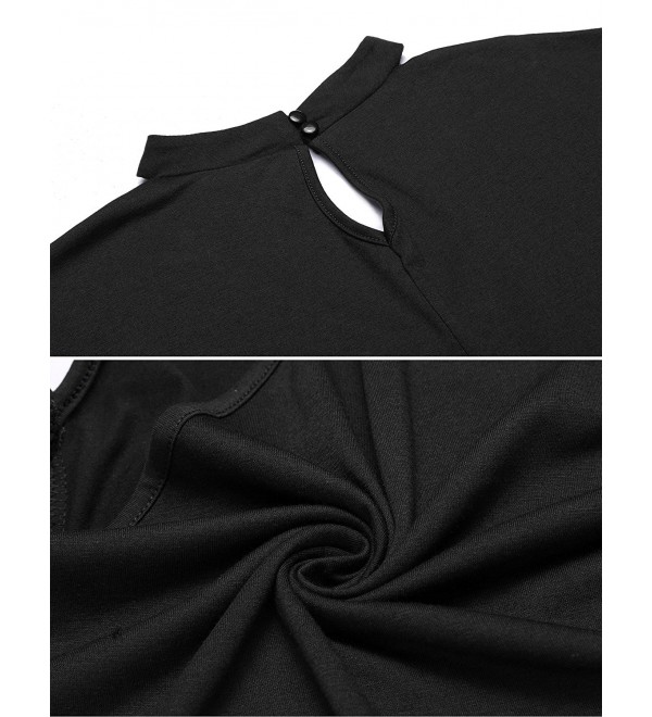 Womens Solid Short Sleeve V-Neck Dolman Top with Side Shrring - Black ...