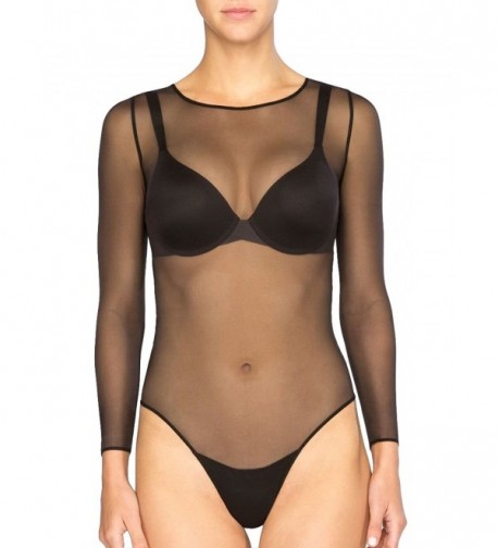 SPANX Womens Sheer Sleeve Bodysuit