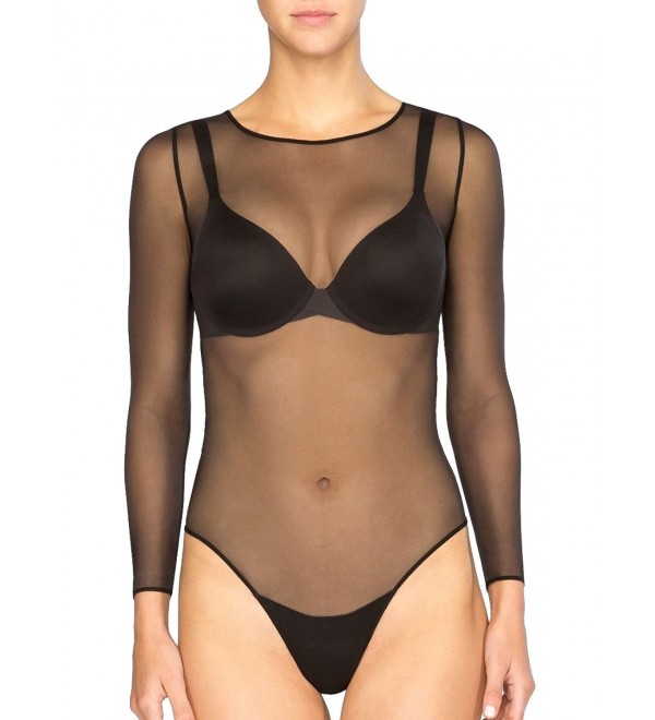 SPANX Womens Sheer Sleeve Bodysuit