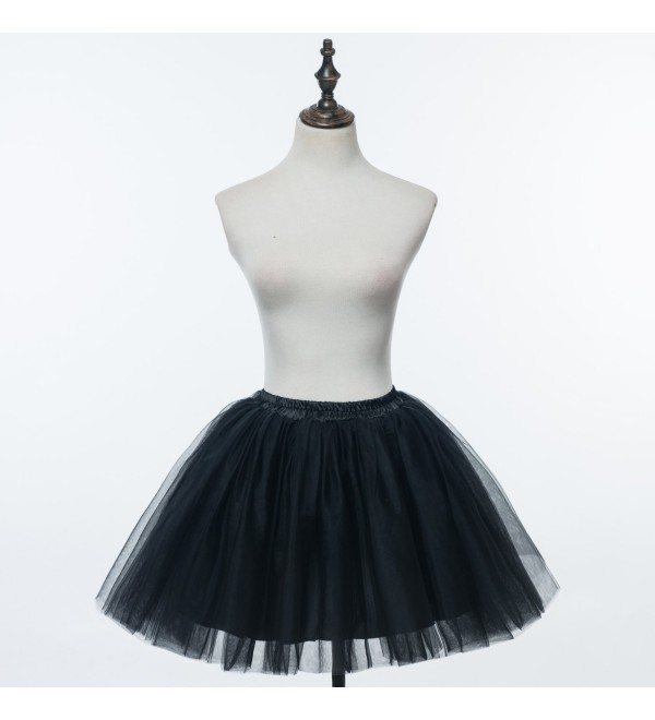 PerfectDay Women's Mini Tutu Ballet Multi-layer Ruffle Frilly Petticoat ...
