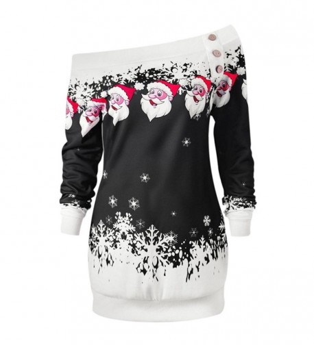 SKM Shoulder Snowflake Pullover Sweatshirt