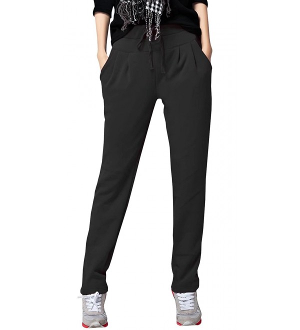 Women's Casual Jogger Pants - B-black - CG186NELAH8