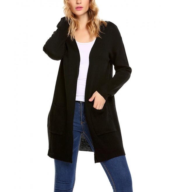 Ladies Front Sweater Cardigan Pockets