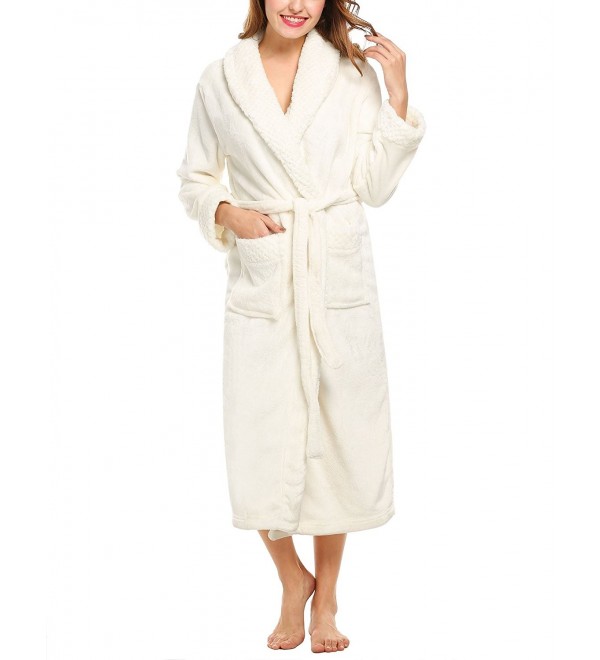 Hotouch Womens Plush Fleece Bathrobe