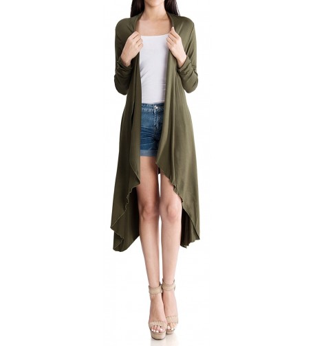 URBAN Womens Asymmetrical Cardigan Ubk2003 olive