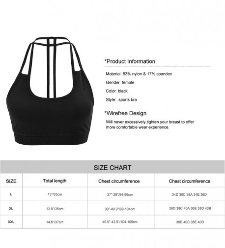 Women Sports Bra Yoga Bra Seamless Workout Bras with Sexy T-shape Back ...