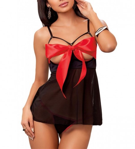 JuicyRose Unwrap Babydoll Lingerie Black