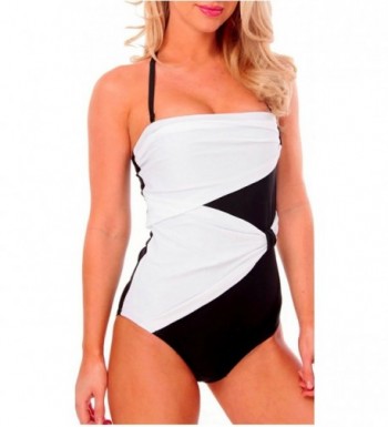 ToBeInStyle Womens Split Monochrome Swimsuit