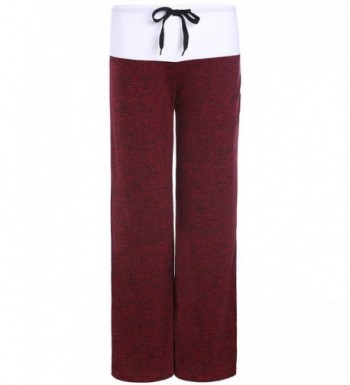 Fancyqube Womens Drawstring Trousers Burgundy