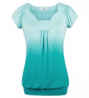 Women Short Sleeve Dip Dye Length