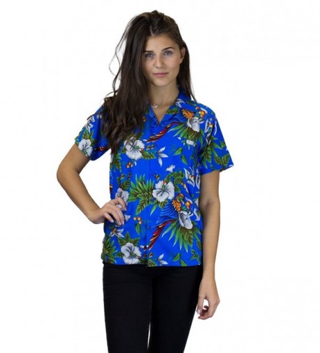 V H Hawaiian Blouse Parrot Cherry