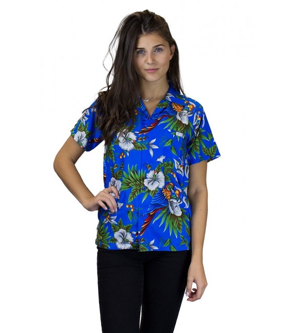 V H Hawaiian Blouse Parrot Cherry