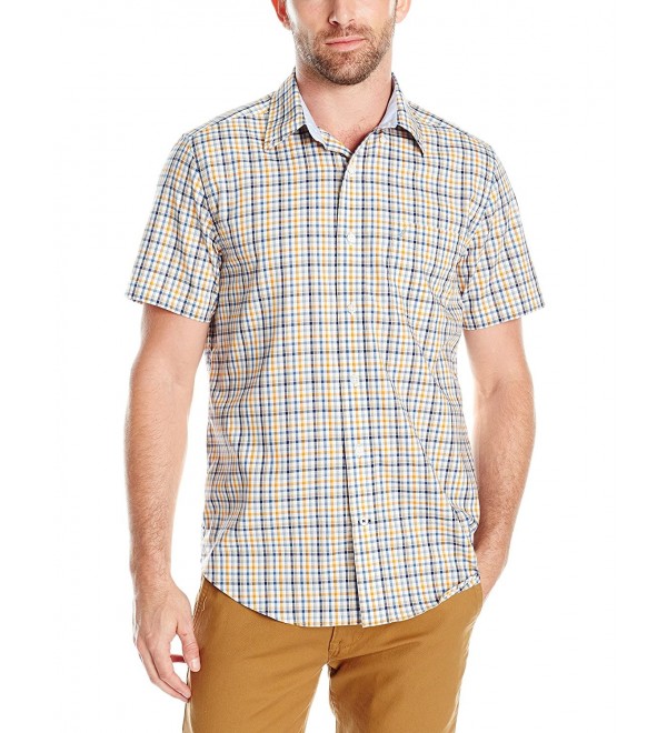 Men's Classic Fit Wrinkle Resistant Sail Plaid Short Sleeve Shirt ...